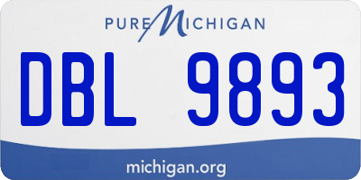 MI license plate DBL9893