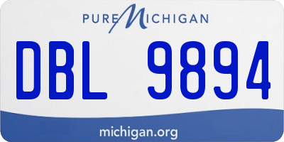 MI license plate DBL9894