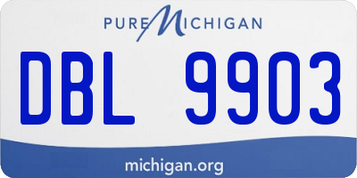 MI license plate DBL9903