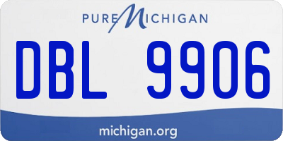 MI license plate DBL9906