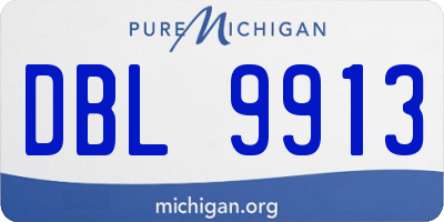 MI license plate DBL9913