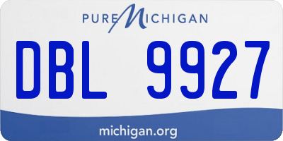 MI license plate DBL9927