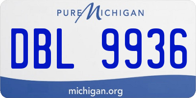 MI license plate DBL9936