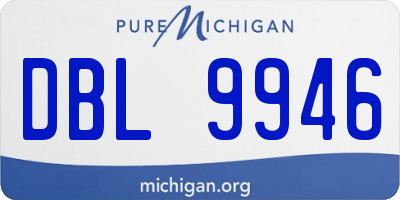 MI license plate DBL9946