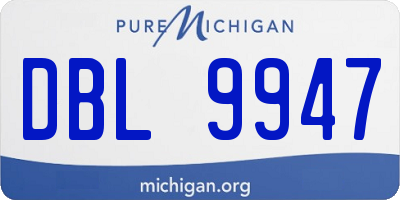 MI license plate DBL9947