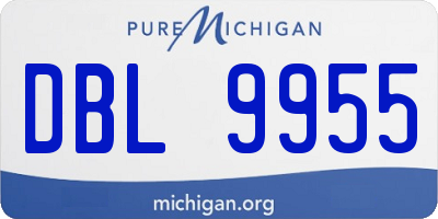 MI license plate DBL9955
