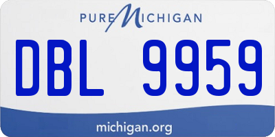 MI license plate DBL9959
