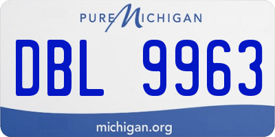 MI license plate DBL9963