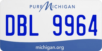 MI license plate DBL9964