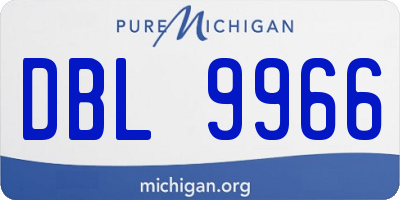 MI license plate DBL9966