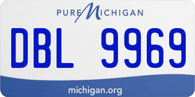 MI license plate DBL9969