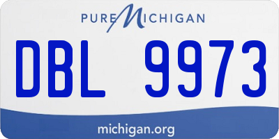 MI license plate DBL9973
