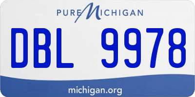 MI license plate DBL9978
