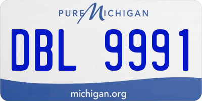 MI license plate DBL9991