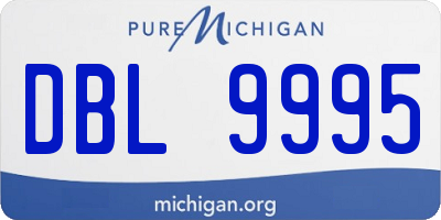 MI license plate DBL9995