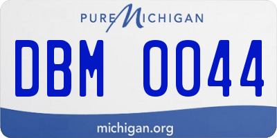 MI license plate DBM0044