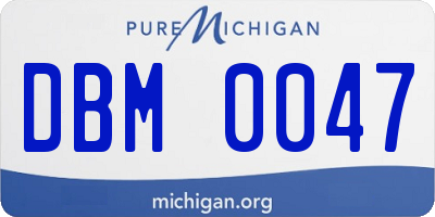 MI license plate DBM0047