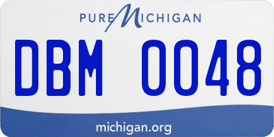 MI license plate DBM0048