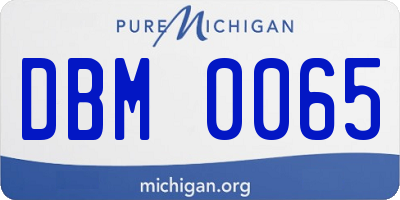 MI license plate DBM0065
