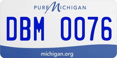 MI license plate DBM0076