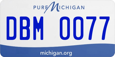 MI license plate DBM0077