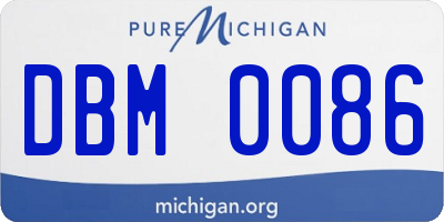 MI license plate DBM0086