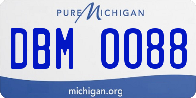 MI license plate DBM0088