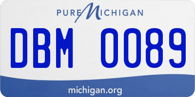 MI license plate DBM0089