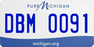 MI license plate DBM0091