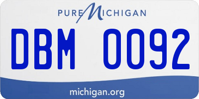 MI license plate DBM0092