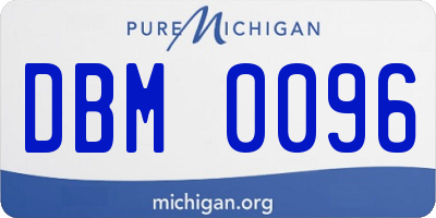 MI license plate DBM0096