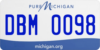 MI license plate DBM0098
