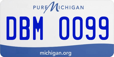 MI license plate DBM0099