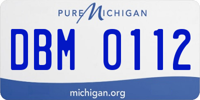 MI license plate DBM0112