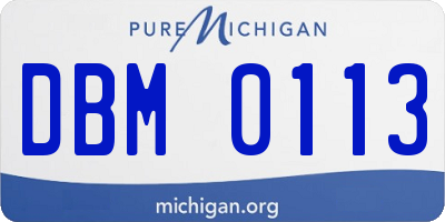 MI license plate DBM0113