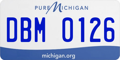 MI license plate DBM0126