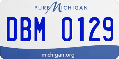 MI license plate DBM0129