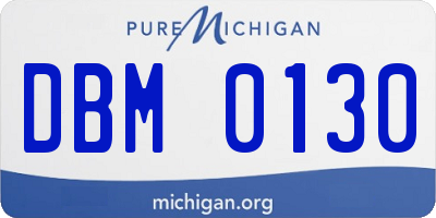 MI license plate DBM0130