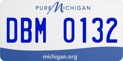 MI license plate DBM0132