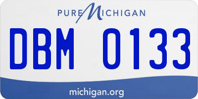 MI license plate DBM0133