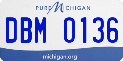 MI license plate DBM0136