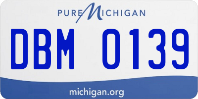MI license plate DBM0139