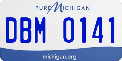 MI license plate DBM0141