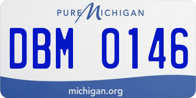 MI license plate DBM0146