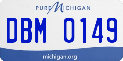 MI license plate DBM0149