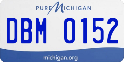 MI license plate DBM0152