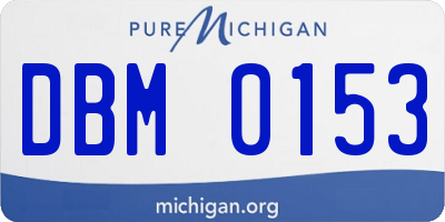 MI license plate DBM0153