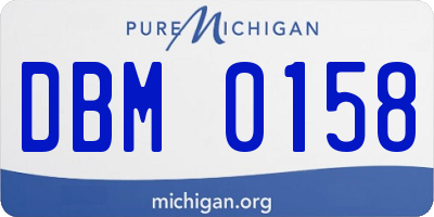 MI license plate DBM0158