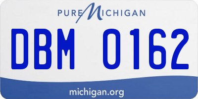 MI license plate DBM0162