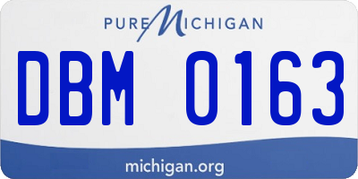MI license plate DBM0163